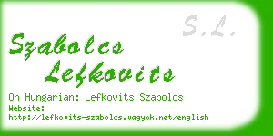 szabolcs lefkovits business card